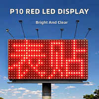 Módulo de Pantalla LED Rojo P10 SMD con Frecuencia de Actualización de 1920 Hz, Densidad de Píxeles de 32x16 y 1 Año de Garantía