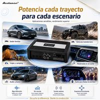 Amplificateur de voiture haute puissance 4 canaux classe D avec processeur DSP 6 canaux, égaliseur 31 bandes AKM du Japon, RMS 4x65W, audio d'usine
