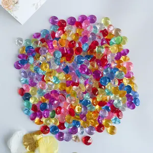 Hongzhi Transparent In Stock 19mm Acrylic Diamond Gems Bead Wedding Party Table Scatter Plastic Diamond For Garment Accessory