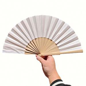 Éventail en bambou imprimé personnalisé de 21 cm pour la décoration intérieure, style musical, éventail en tissu sculpté pour le Nouvel An chinois, cadeau de mariage - Product Image 6