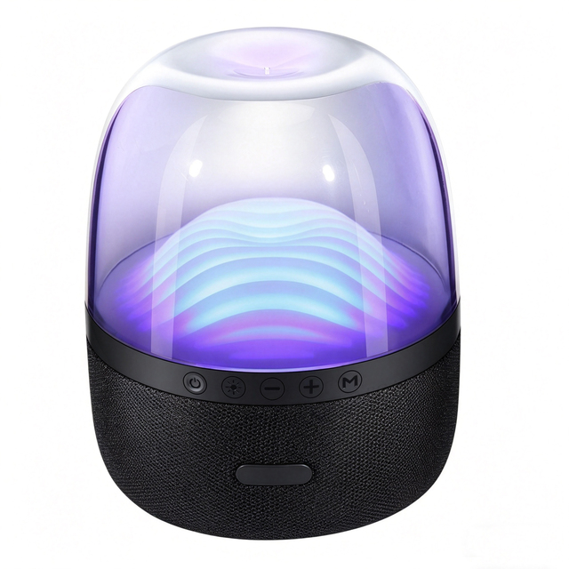 KTS-1842 Mini Led Flashlight Usb Wireless Bt Outdoor Speakers with Fm Radio LED Atmosphere Light BT Speaker