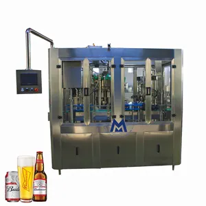 Automatic small counter pressure filler and capping glass bottle filling beer bottling machine