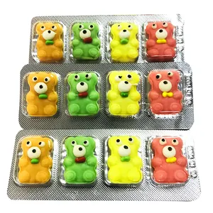 Wholesale Hot Sale and Best Price Mini Bear Bubble Gum Fruit Flavored Chewing Gum 18 gr x 64