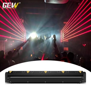 Luz Láser <span class=keywords><strong>DJ</strong></span> de <span class=keywords><strong>8</strong></span> Ojos con Cabezal Móvil Rojo/RGB para Discotecas - Product Image 2
