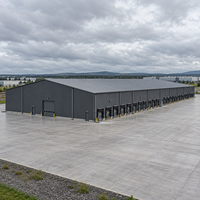 Structure en acier robuste pour entrepôt, conforme à la norme EN 1090, résistante aux intempéries, atelier métallique préfabriqué, garage, hangar, bâtiment de stockage