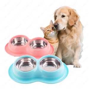 Custom Factory Direct Sales Eco-Friendly Leak <b>Proof</b> Solid Stainless Steel Pet Food & <b>Water</b> Bowl Portable Non-Slip Base for Dogs - Product Image 1