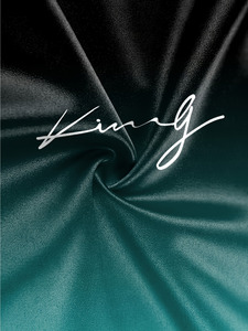 <span class=keywords><strong>Camicia</strong></span> a Maniche Lunghe da <span class=keywords><strong>Uomo</strong></span> con Stampa Sfumata Blu-<span class=keywords><strong>Turchese</strong></span> e Nero, 100% Poliestere Satinato, Asciugatura Rapida, Traspirante, Casual, per Palestra - Product Image 4