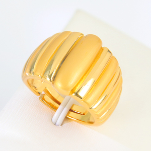 2026 Golden Frosted Ladies <b>Rings</b> Wholesale 21k Gold Plated Italian Geometric Open <b>Finger</b> <b>Ring</b> Jewelry for Women Gift - Product Image 4