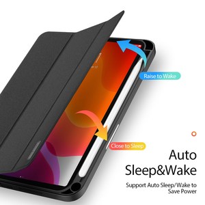 Dux Ducis DOMO loạt tự động đánh thức/ngủ da tri-gấp đứng trường hợp máy tính bảng với chủ bút cho <span class=keywords><strong>iPad</strong></span> <span class=keywords><strong>Mini</strong></span> (2024) /<span class=keywords><strong>Mini</strong></span> (2021) - Product Image 2