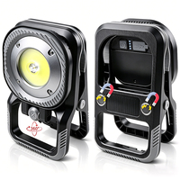 Lampe à clip multifonctionnelle magnétique rotative à 360° portable rechargeable en ABS COB pour travaux routiers et de jardinage