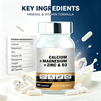 Complément Alimentaire OEM Multi-Vitamines D3 pour les Os et les Articulations, Complexe Calcium Magnésium Zinc en Comprimés pour Adultes, Soutien Immunitaire