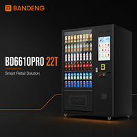 Máquina Expendedora Refrigerada BANDENG BD6610PRO 22T para Bebidas y Aperitivos con Gabinete Refrigerado de 54 SKU para Venta Minorista