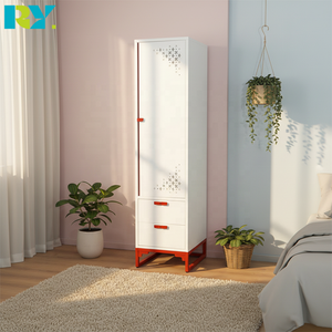 <span class=keywords><strong>Armoire</strong></span> <span class=keywords><strong>en</strong></span> acier très vendue pour usage domestique, <span class=keywords><strong>armoire</strong></span> moderne <span class=keywords><strong>en</strong></span> métal blanc avec accents rouges, idéale pour les appartements ou les espaces compacts - Product Image 2