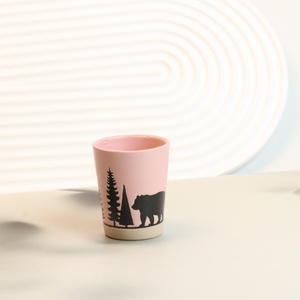 Tasses en céramique personnalisées par sérigraphie <span class=keywords><strong>Verre</strong></span> à liqueur en porcelaine pour expresso et vin Mini verres à liqueur d'animaux en vrac - Product Image 4