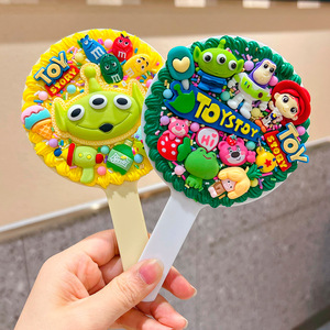 Cartoon Cream <b>Clay</b> Mirror Craft <b>Kit</b> For Kids Girls 7-12y Plastic Handheld Makeup Mirror DIY Toy - Product Image 2