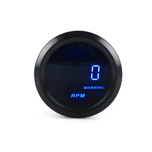 Ramainer meteran 2 inci 52mm, alat pengukur Led biru 0-9999 Revs biru Led 0-9999 RPM digital tachometer rpm untuk mobil balap 12v rdo6110