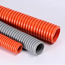 Tubo corrugado de PVC, conducto Flexible gris, mediano, barato