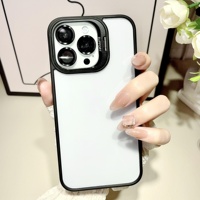 Coque de téléphone NJCASE de luxe avec béquille pour appareil photo, transparente, magnétique, avec support d'objectif pour iPhone 18 17 Pro 16 15 14