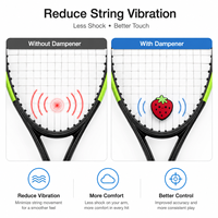 Amortisseur de vibrations en silicone personnalisé avec logo, réducteur de chocs, accessoires souples pour raquettes de tennis pour l'entraînement et les matchs