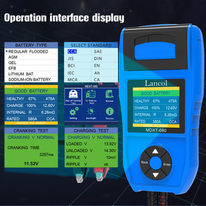 Para Lancol 12V Digital OEM LCD Testador De Bateria Analisador com Impressora Carro 200Ah Analisador De Bateria Ferramenta Essencial Testador De Bateria De Carro - Product Image 4