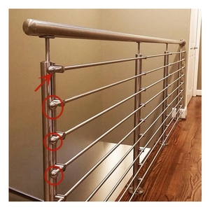 Tapa de extremo de barra o tubo de 10 mm de acero inoxidable 304 satinado cepillado sólido de fabricación profesional <span class=keywords><strong>para</strong></span> barandillas y pasamanos - Product Image 6