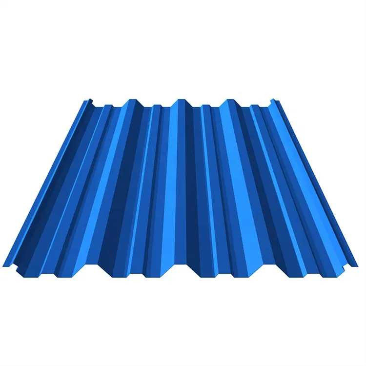 Venta caliente PPGI/PPGL Bobina en hoja Color azul Hoja corrugada recubierta Hoja corrugada galvanizada Hoja de techo corrugado para la construcción