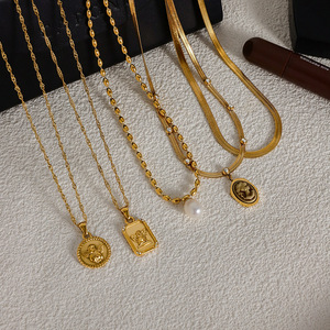 Collar con Colgante de Ángel, Acero Inoxidable, Chapado en Oro de 18k, Diseño de Alas Geométricas, Joyería de Regalo, Collares de Moda - Product Image 4