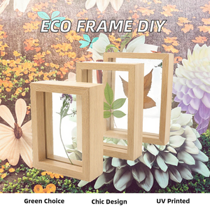 Nhà máy hoa khô lá mẫu khung sáng tạo hai mặt kính bóng hộp khung ảnh UV in ấn cho tự làm hình ảnh hiển thị - Product Image 2