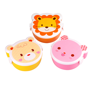 Recipientes de plástico sin BPA, caja de almacenamiento de comida para bebés con tapa, tazón para refrigerios, caja Bento de dibujos animados, artículos de uso diario para niños, portátil para acampar - Product Image 1
