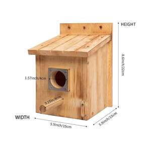 Het JX buitenvogelhuis van massief hout is warm en droog van binnen, wat het tot een ideale leefomgeving voor alle soorten vogels maakt. - Product Image 4