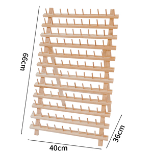Hiện đại 12-Tier treo tường mộc mạc chủ đề bằng gỗ chủ 120 <span class=keywords><strong>spool</strong></span> giá gọn gàng có thể truy cập may <span class=keywords><strong>Organizer</strong></span> cho thêu thủ công - Product Image 5