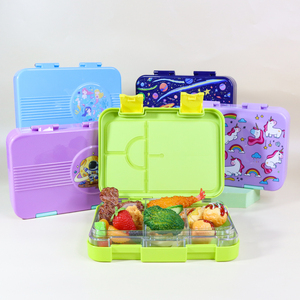Scatola Porta Pranzo per Bambini in Tritan Senza BPA con 4 Scomparti, Vassoio Rimovibile e Adatta al Microonde per la Scuola - Product Image 2