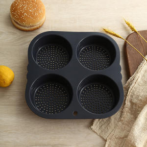 Molde de silicona para <span class=keywords><strong>hamburguesas</strong></span> de grado alimenticio, herramienta para hornear pan antiadherente de alta temperatura para <span class=keywords><strong>freidora</strong></span> de <span class=keywords><strong>aire</strong></span> de horno - Product Image 3