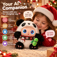 Cadeau de Noël : Jouet en peluche Panda intelligent, compagnon interactif avec IA, réponses tactiles, fonction parlante, yeux à écran HD