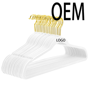 Perchas de Terciopelo Modernas para Ahorrar Espacio, con Gancho en Oro Rosa, para Tiendas de Ropa, Personalizables al por Mayor - Product Image 1