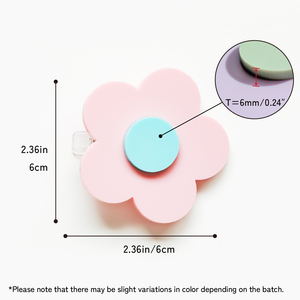 Accesorio para el Cabello con Broche a Presión, Colores Pastel Suaves, Pequeño Regalo, Pinzas para el Cabello para Niños, Flor Linda de Acrílico - Product Image 3