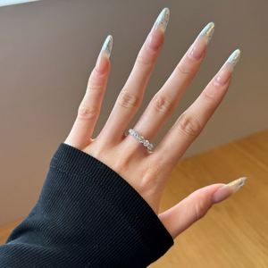 Dylam Exclusive Design 925 Sterling <b>Silver</b> 5A Cubic Zirconia Wedding <b>Eternity</b> Promise Engagement Women Band <b>Rings</b> - Product Image 6