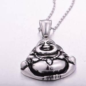 Nouveau Pendentif Bouddha Hip-hop pour Hommes, Collier en Acier Titane Rétro, Bijou Religieux Bouddhiste Cool, Breloque Bouddha - Product Image 2