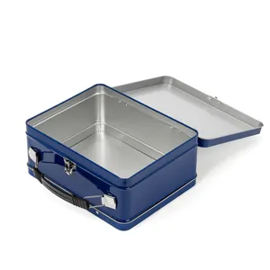 Lege Blauwe Roestvrijstalen Bento Sublimatie Metalen Lunchbox Effen Blanco