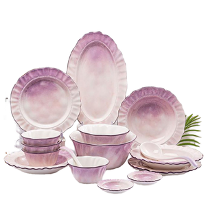 Plato de ensalada coreano de porcelana con patrón sólido bajo esmalte, redondo de 9 pulgadas, diseño minimalista, apto para microondas, estilo roca oriental - Product Image 4