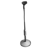Support de microphone de table rond en métal noir de haute qualité, écologique et durable, avec pince de fixation pour réunions – Fournisseur d'usine