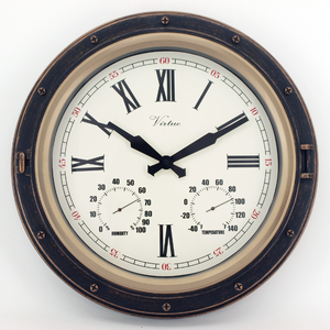 <span class=keywords><strong>Horloge</strong></span> murale intérieure/extérieure de 16 pouces, étanche, avec affichage de la température et de l'humidité, silencieuse, pour <span class=keywords><strong>piscine</strong></span>, jardin, clôture - Product Image 1