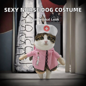Ropa <span class=keywords><strong>de</strong></span> Invierno <span class=keywords><strong>para</strong></span> Mascotas, Ecológica, <span class=keywords><strong>de</strong></span> Nailon, <span class=keywords><strong>Disfraz</strong></span> <span class=keywords><strong>de</strong></span> <span class=keywords><strong>Enfermera</strong></span> Sexy <span class=keywords><strong>para</strong></span> Perros - Product Image 2