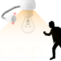 Capteur de mouvement intelligent, support de lampe, E27 E26 360 degrés 60W, base d'ampoule, original