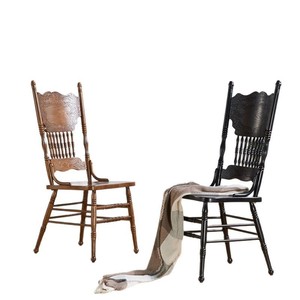 Chaise Windsor en bois massif de style rétro américain, chaise de jardin de style campagnard, accessoires de mariage, design européen - Product Image 5