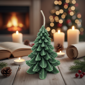<b>Small</b> Handmade Christmas Tree Soy Wax <b>Candles</b>-Eco-Friendly Custom Color & Scent Home Decor Bulk Wholesale - Product Image 3