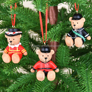 HATTY UK Hot Selling New <b>Christmas</b> Decorations <b>Mini</b> Resin Teddy Bear Small Pendant for Hanging Decoration - Product Image 6