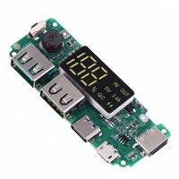Batterie au lithium 18650, charge 5V2.4A 2A 1A, double sortie USB avec module d'affichage et de suralimentation