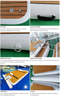 Plateforme flottante gonflable en mousse de teck Drop Stitch pour bain de soleil, jet ski et ponton de yacht