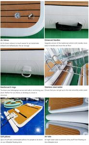 Plateforme flottante gonflable en mousse <span class=keywords><strong>de</strong></span> teck Drop Stitch pour <span class=keywords><strong>bain</strong></span> <span class=keywords><strong>de</strong></span> <span class=keywords><strong>soleil</strong></span>, jet ski et ponton <span class=keywords><strong>de</strong></span> yacht - Product Image 6